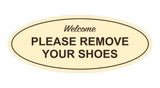 Signs ByLITA Oval Please Remove Your Shoes Sign