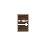 Signs ByLITA Portrait Round Entrance Right Arrow Sign with Adhesive Tape, Mounts On Any Surface, Weather Resistant, Indoor/Outdoor Use
