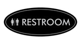 Signs ByLITA Oval Restroom Sign