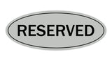 Oval Reserved Sign