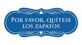 Signs ByLITA Designer Spanish Por favor, quítese los zapatos Sign
