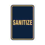 Portrait Round Sanitize Sign