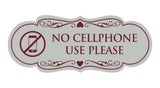 Signs ByLITA Designer No Cellphone Use please Sign