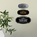 Victorian Please Keep Door Open Wall or Door Sign