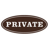 Oval PRIVATE Sign