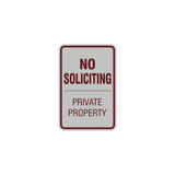 Portrait Round No Soliciting Private Property Sign