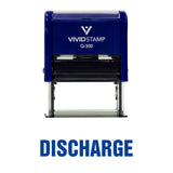 Blue Discharge Self Inking Rubber Stamp