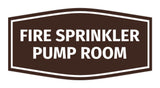 Signs ByLITA Fancy Fire Sprinkler Pump Room Sign with Adhesive Tape, Mounts On Any Surface, Weather Resistant, Indoor/Outdoor Use
