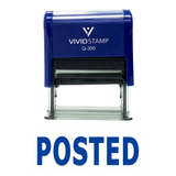 Blue POSTED Self Inking Rubber Stamp