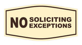 Fancy No Soliciting No Exceptions Sign