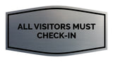 Signs ByLITA Fancy All Visitors Must Check-in Sign