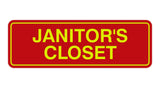 Standard Janitor's Closet Sign