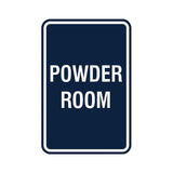 Signs ByLITA Portrait Round Powder Room Sign with Adhesive Tape, Mounts On Any Surface, Weather Resistant, Indoor/Outdoor Use