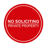 Signs ByLITA Circle No Soliciting Private Property Sign