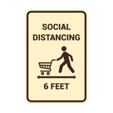 Portrait Round Social Distancing 6 Feet Sign