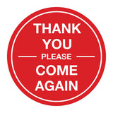 Signs ByLITA Circle thank you please come again with bar Sign