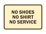 Signs ByLITA Classic Framed No Shoes No Shirt No Service