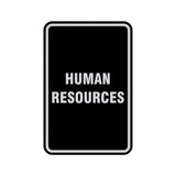 Portrait Round Human Resources Sign