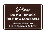 Signs ByLITA Classic Framed DO NOT KNOCK OR RING DOORBELL