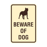 Portrait Round Beware Of Dog Sign