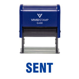 Blue SENT Self Inking Rubber Stamp