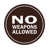 Signs ByLITA Circle No Weapons Allowed Sign