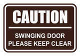 Signs ByLITA Classic Framed Caution Swinging Door Please Keep Clear Sign