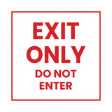 Square Exit Only Do Not Enter Sign