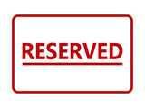 General Reserved Sign