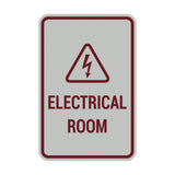 Portrait Round Electrical Room Sign