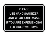 Classic Framed Please Use Hand Sanitizer and Wear Face Mask Sign