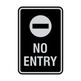 Portrait Round No Entry Sign