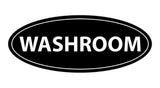 Oval Washroom Sign