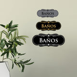 Signs ByLITA Designer Spanish Baños Sign