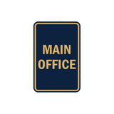 Portrait Round Main Office Sign with Adhesive Tape, Mounts On Any Surface, Weather Resistant