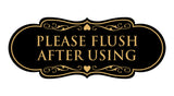 Designer Please Flush After Using Wall or Door Sign