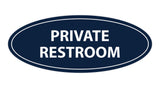 Oval Private Restroom Sign