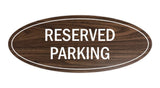 Signs ByLITA Oval Reserved Parking Sign