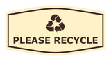 Fancy Please Recycle Wall or Door Sign