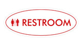Signs ByLITA Oval Restroom Sign