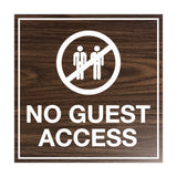 Signs ByLITA Square No Guest Access Sign