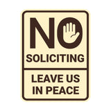 Portrait Round No Soliciting Leave Us In Peace Wall or Door Sign