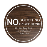 Signs ByLITA Circle No Soliciting No Exceptions Sign