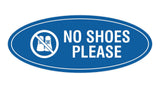 Oval No Shoes Please Sign