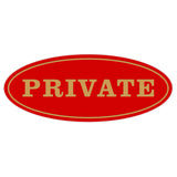 Oval PRIVATE Sign