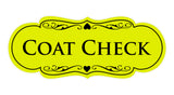 Signs ByLITA Designer Coat Check Sign