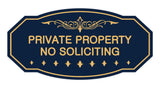 Victorian Private Property No Soliciting Sign
