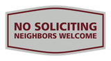 Signs ByLITA Fancy No Soliciting Neighbors Welcome Sign