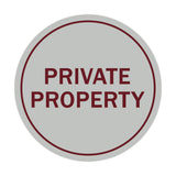 Signs ByLITA Circle Private Property Sign