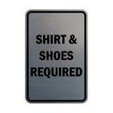 Portrait Round Shirt & Shoes Required Sign